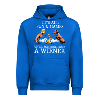 Cobalt it's all fun and games until someone loses a wiener shirt Urban Hoodie - linhVisuals