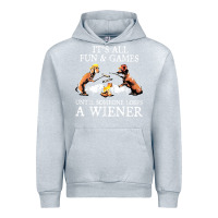 Heather Grey it's all fun and games until someone loses a wiener shirt Urban Hoodie - linhVisuals