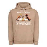 Pigment Burro it's all fun and games until someone loses a wiener shirt Urban Hoodie - linhVisuals