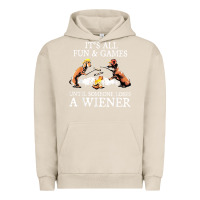 Pigment French Oak it's all fun and games until someone loses a wiener shirt Urban Hoodie - linhVisuals