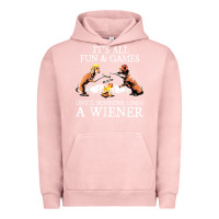 Pigment Salmon it's all fun and games until someone loses a wiener shirt Urban Hoodie - linhVisuals