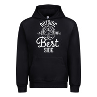 Black outside is the best side for outdoor campers and hikers t shirt Urban Hoodie - linhVisuals