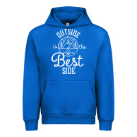 Cobalt outside is the best side for outdoor campers and hikers t shirt Urban Hoodie - linhVisuals