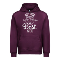Mauve Wine outside is the best side for outdoor campers and hikers t shirt Urban Hoodie - linhVisuals