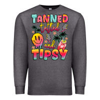 Charcoal Heather tanned tattled and tipsy Premium Sweatshirt - JahusDesignShop