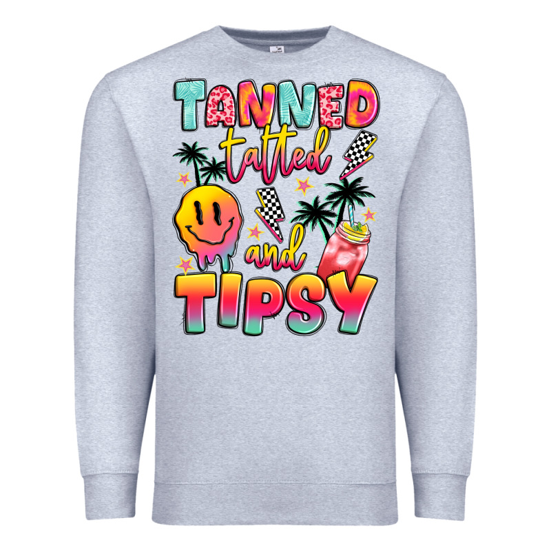 Tanned Tattled And Tipsy Premium Sweatshirt by JahusDesignShop | Teevron