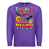 Purple tanned tattled and tipsy Premium Sweatshirt - JahusDesignShop