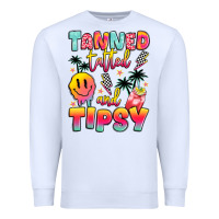White tanned tattled and tipsy Premium Sweatshirt - JahusDesignShop