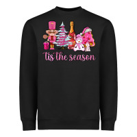 Black tis the season pink christmas Heavyweight Sweatshirt - AdoDesignShop