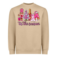Tis The Season Pink Christmas Heavyweight Sweatshirt | Teevron