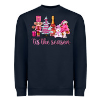 Navy tis the season pink christmas Heavyweight Sweatshirt - AdoDesignShop