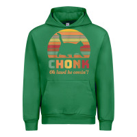 Emerald chonk cat scale meme retro oh lawd he comin' memes t shirt Urban Hoodie - linhVisuals