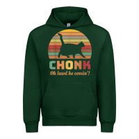 Forest Green chonk cat scale meme retro oh lawd he comin' memes t shirt Urban Hoodie - linhVisuals