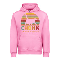 Fuchsia Pink chonk cat scale meme retro oh lawd he comin' memes t shirt Urban Hoodie - linhVisuals