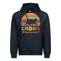 Navy chonk cat scale meme retro oh lawd he comin' memes t shirt Urban Hoodie - linhVisuals