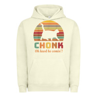 Pigment Pistachio chonk cat scale meme retro oh lawd he comin' memes t shirt Urban Hoodie - linhVisuals