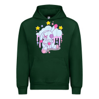 Forest Green bunny pastel goth voodoo doll t shirt Urban Hoodie - linhVisuals