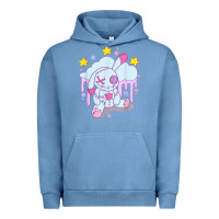 Pigment Pebble Blue bunny pastel goth voodoo doll t shirt Urban Hoodie - linhVisuals