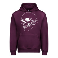 Mauve Wine creepy cool egirl eboy pastel goth vaporwave glitch skull sweatshirt Urban Hoodie - linhVisuals