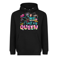 Black crafting queen Heavyweight Hoodie - JahusDesignShop