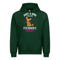 Forest Green fennec fox just a girl who loves fennec foxes t shirt Urban Hoodie - linhVisuals