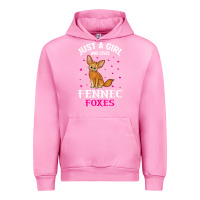 Fuchsia Pink fennec fox just a girl who loves fennec foxes t shirt Urban Hoodie - linhVisuals