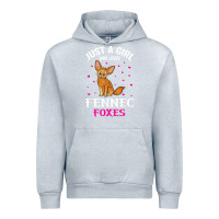 Heather Grey fennec fox just a girl who loves fennec foxes t shirt Urban Hoodie - linhVisuals