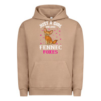 Pigment Burro fennec fox just a girl who loves fennec foxes t shirt Urban Hoodie - linhVisuals
