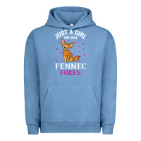 Pigment Pebble Blue fennec fox just a girl who loves fennec foxes t shirt Urban Hoodie - linhVisuals