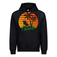 Black outdoor t  shirt tahiti retro vintage sunset t  shirt Urban Hoodie - linhVisuals