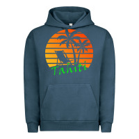 Pigment Midnight Navy outdoor t  shirt tahiti retro vintage sunset t  shirt Urban Hoodie - linhVisuals