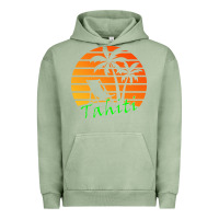 Pigment Oil Green outdoor t  shirt tahiti retro vintage sunset t  shirt Urban Hoodie - linhVisuals