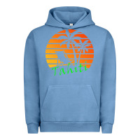 Pigment Pebble Blue outdoor t  shirt tahiti retro vintage sunset t  shirt Urban Hoodie - linhVisuals