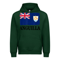 Forest Green flag of anguilla   anguilla banner t shirt Urban Hoodie - linhVisuals