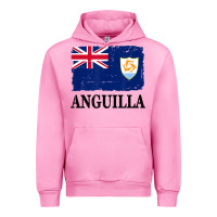 Fuchsia Pink flag of anguilla   anguilla banner t shirt Urban Hoodie - linhVisuals