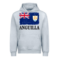 Heather Grey flag of anguilla   anguilla banner t shirt Urban Hoodie - linhVisuals