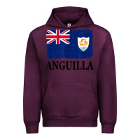 Mauve Wine flag of anguilla   anguilla banner t shirt Urban Hoodie - linhVisuals