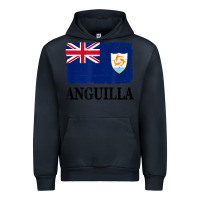 Navy flag of anguilla   anguilla banner t shirt Urban Hoodie - linhVisuals
