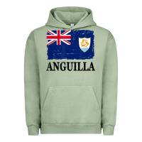 Pigment Oil Green flag of anguilla   anguilla banner t shirt Urban Hoodie - linhVisuals