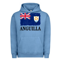 Pigment Pebble Blue flag of anguilla   anguilla banner t shirt Urban Hoodie - linhVisuals