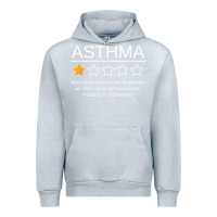 Heather Grey funny asthma awareness one star rating inhaler wheezy breath t shirt Urban Hoodie - linhVisuals