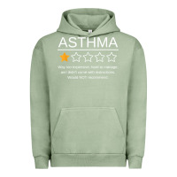 Pigment Oil Green funny asthma awareness one star rating inhaler wheezy breath t shirt Urban Hoodie - linhVisuals