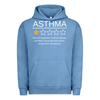 Pigment Pebble Blue funny asthma awareness one star rating inhaler wheezy breath t shirt Urban Hoodie - linhVisuals