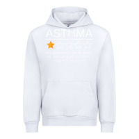 White funny asthma awareness one star rating inhaler wheezy breath t shirt Urban Hoodie - linhVisuals