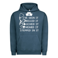 Pigment Midnight Navy nurse t  shirt nurse i've seen it smelled it touched it t  shirt Urban Hoodie - linhVisuals