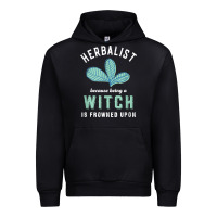 Black funny herbalist because a witch is frowned upon herbalism t shirt Urban Hoodie - linhVisuals