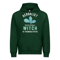 Forest Green funny herbalist because a witch is frowned upon herbalism t shirt Urban Hoodie - linhVisuals