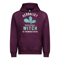 Mauve Wine funny herbalist because a witch is frowned upon herbalism t shirt Urban Hoodie - linhVisuals