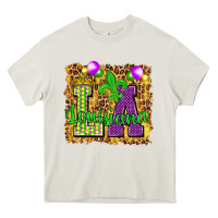 Cream Louisiana leopard with balloons Heavy Core Tee - HowdyJamesFarm