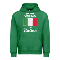 Emerald i'm not yelling i'm italian t shirt Urban Hoodie - linhVisuals